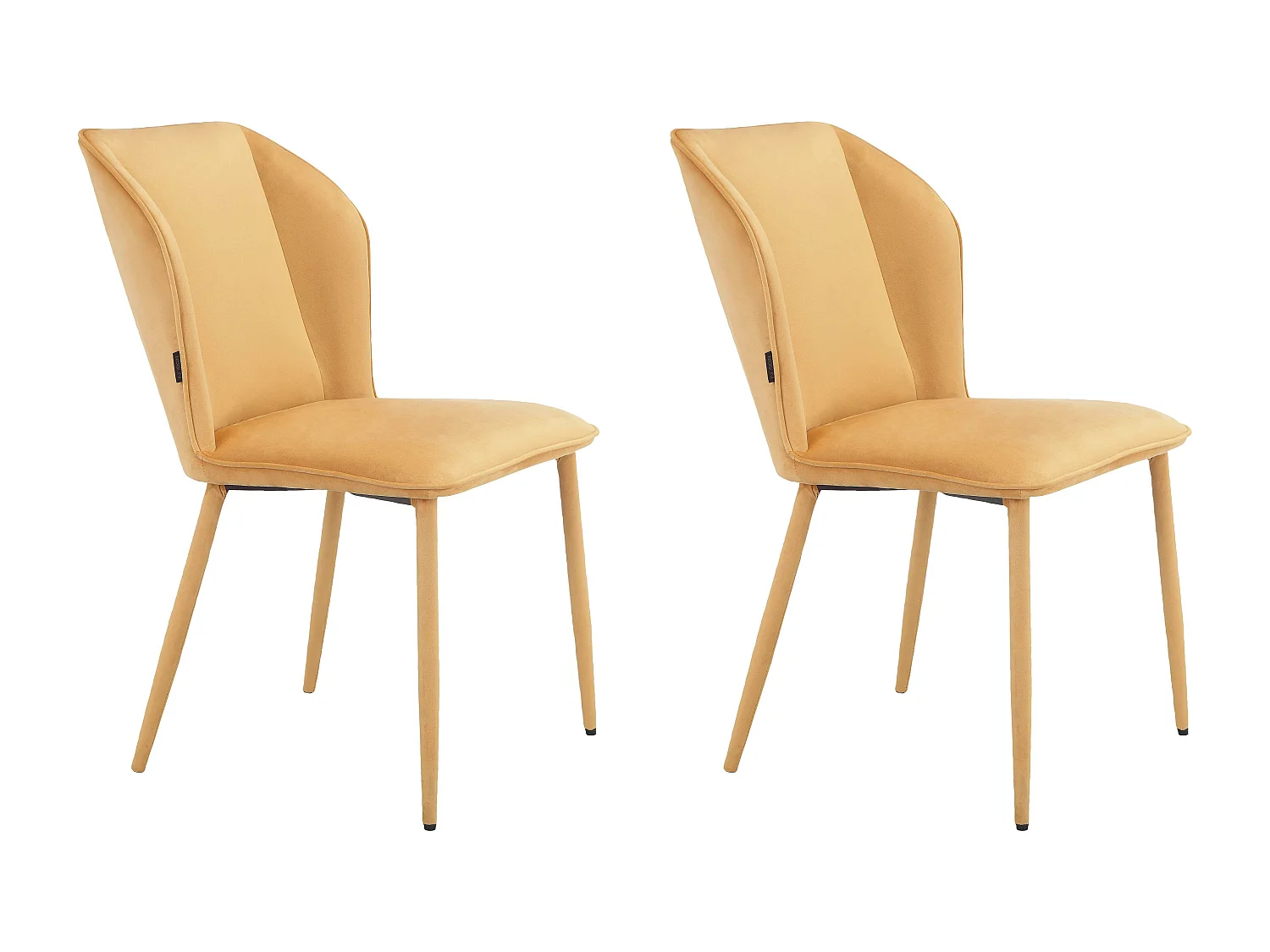 Wilma|Chaise de salle à manger 2 PK Mustard