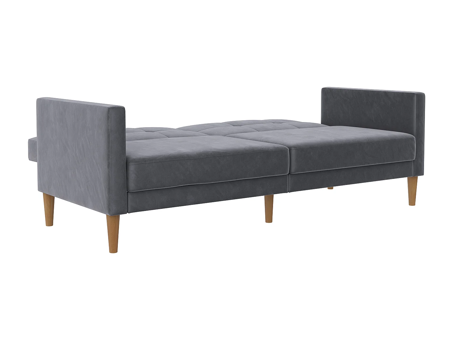 Lilly|Canapé-lit 3 places en velours anthracite