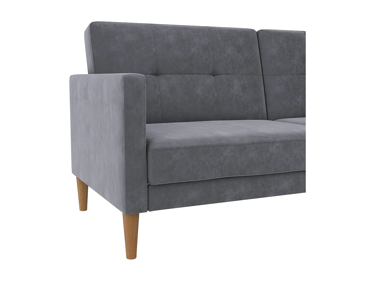 Lilly|Canapé-lit 3 places en velours anthracite