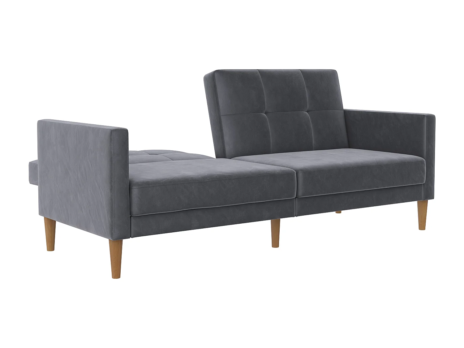 Lilly|Canapé-lit 3 places en velours anthracite