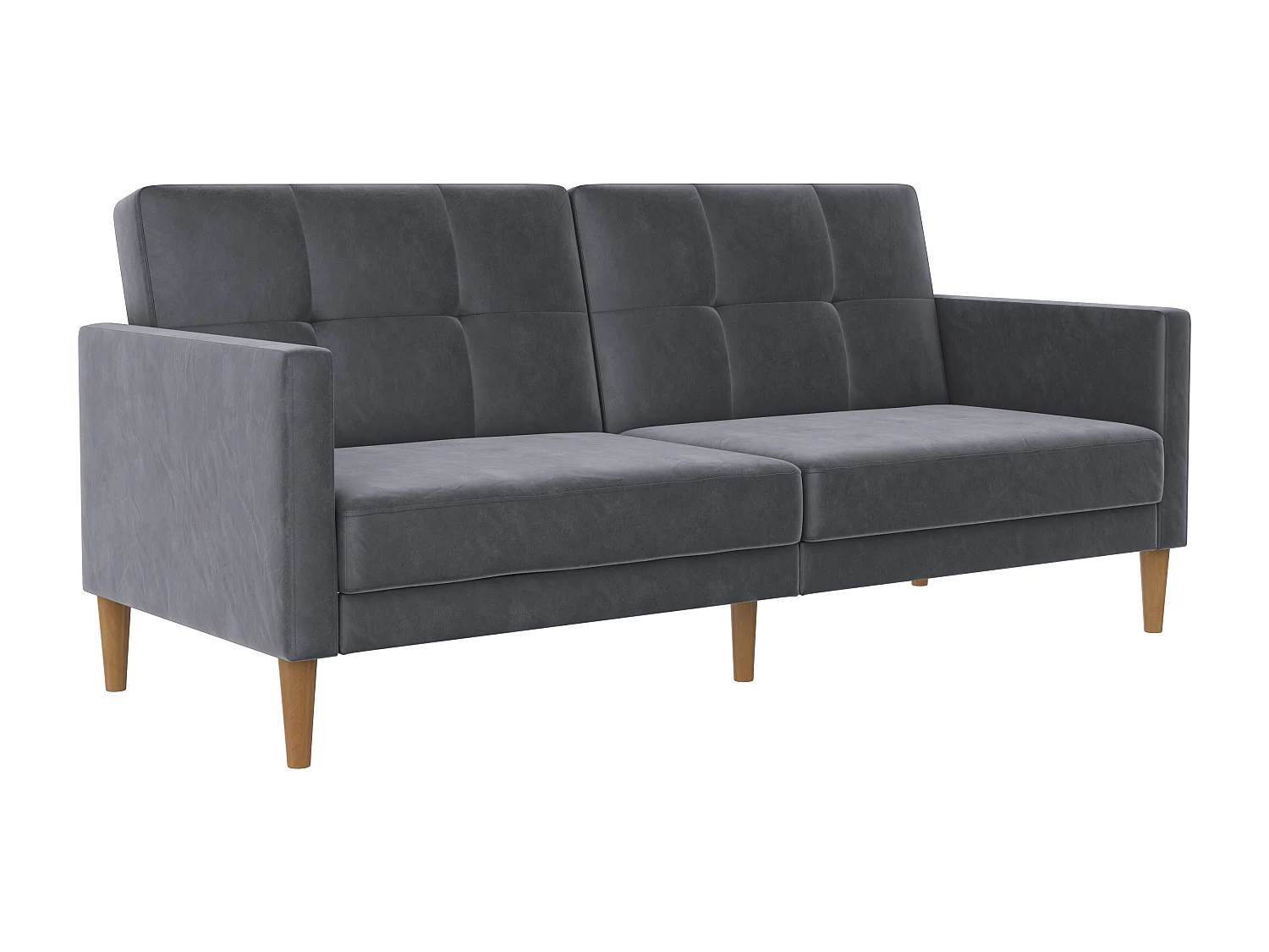 Lilly|Canapé-lit 3 places en velours anthracite