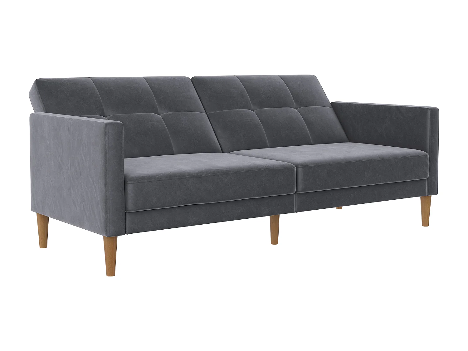 Lilly|Canapé-lit 3 places en velours anthracite