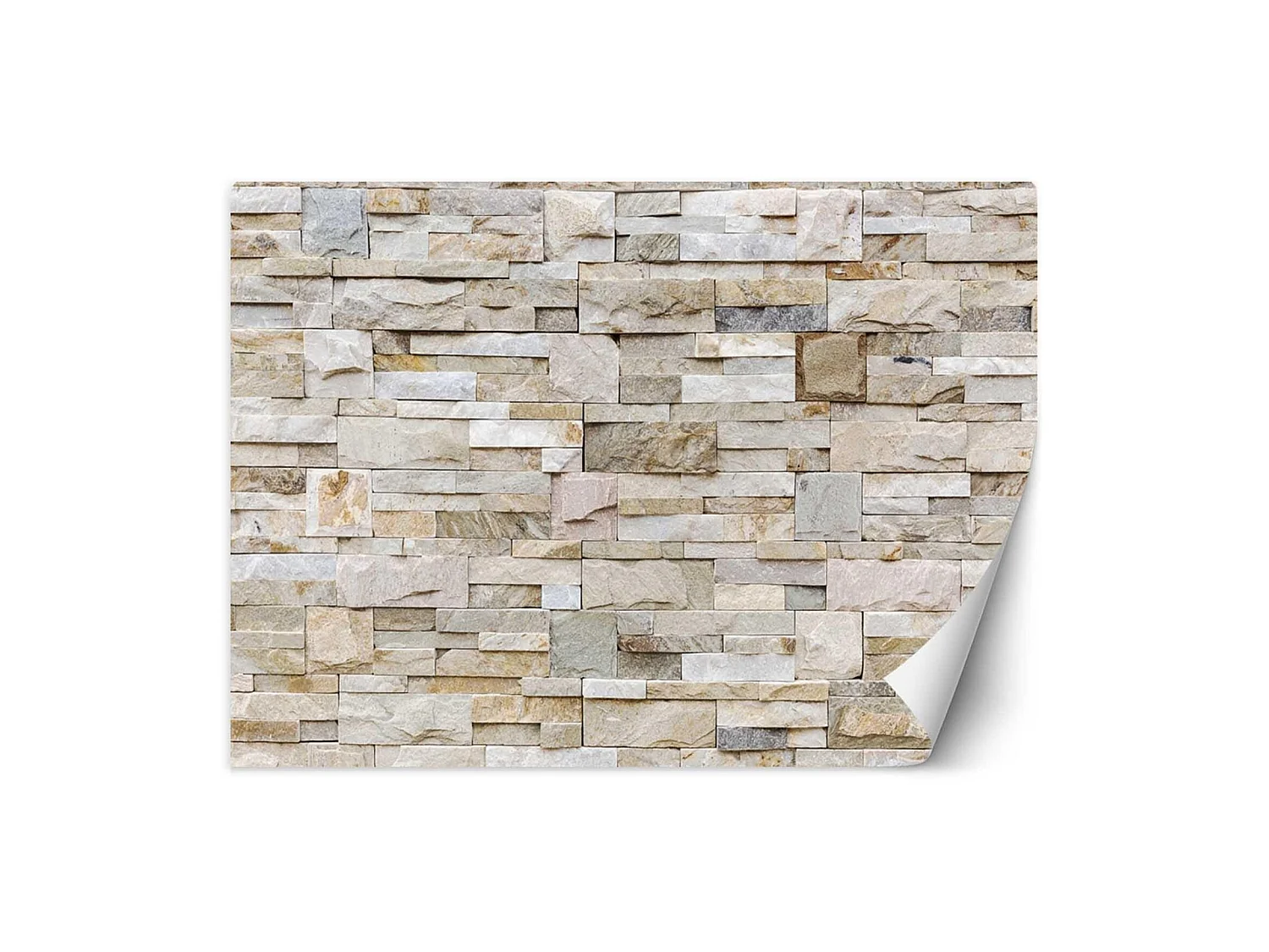 Papier peint mur de grès beige - 350 x 245 cm