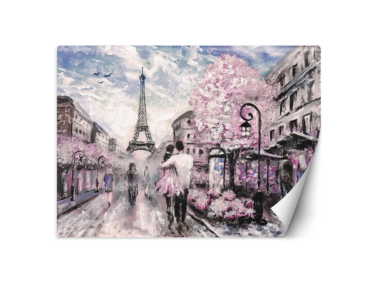 Papier peint paris au printemps - 100 x 70 cm