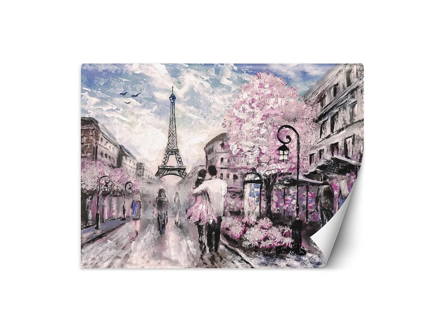 Papier peint paris au printemps - 100 x 70 cm