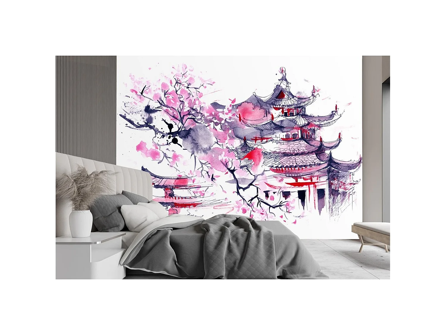 Papier peint pagodes japonaises - 400 x 280 cm