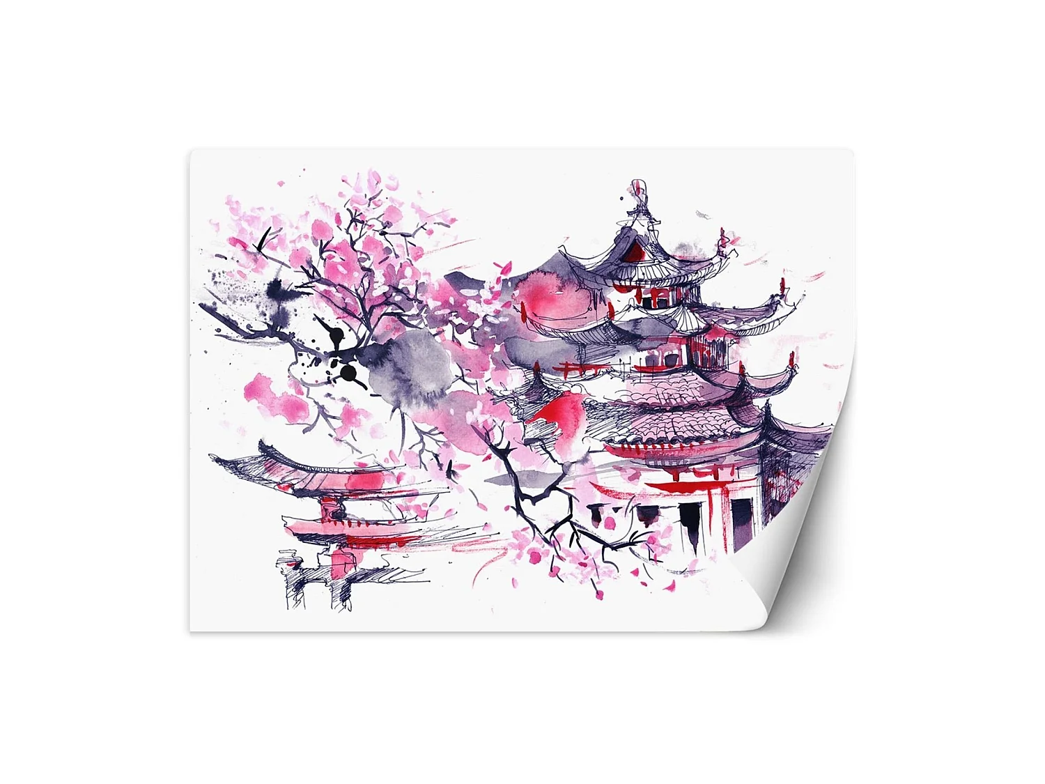 Papier peint pagodes japonaises - 400 x 280 cm