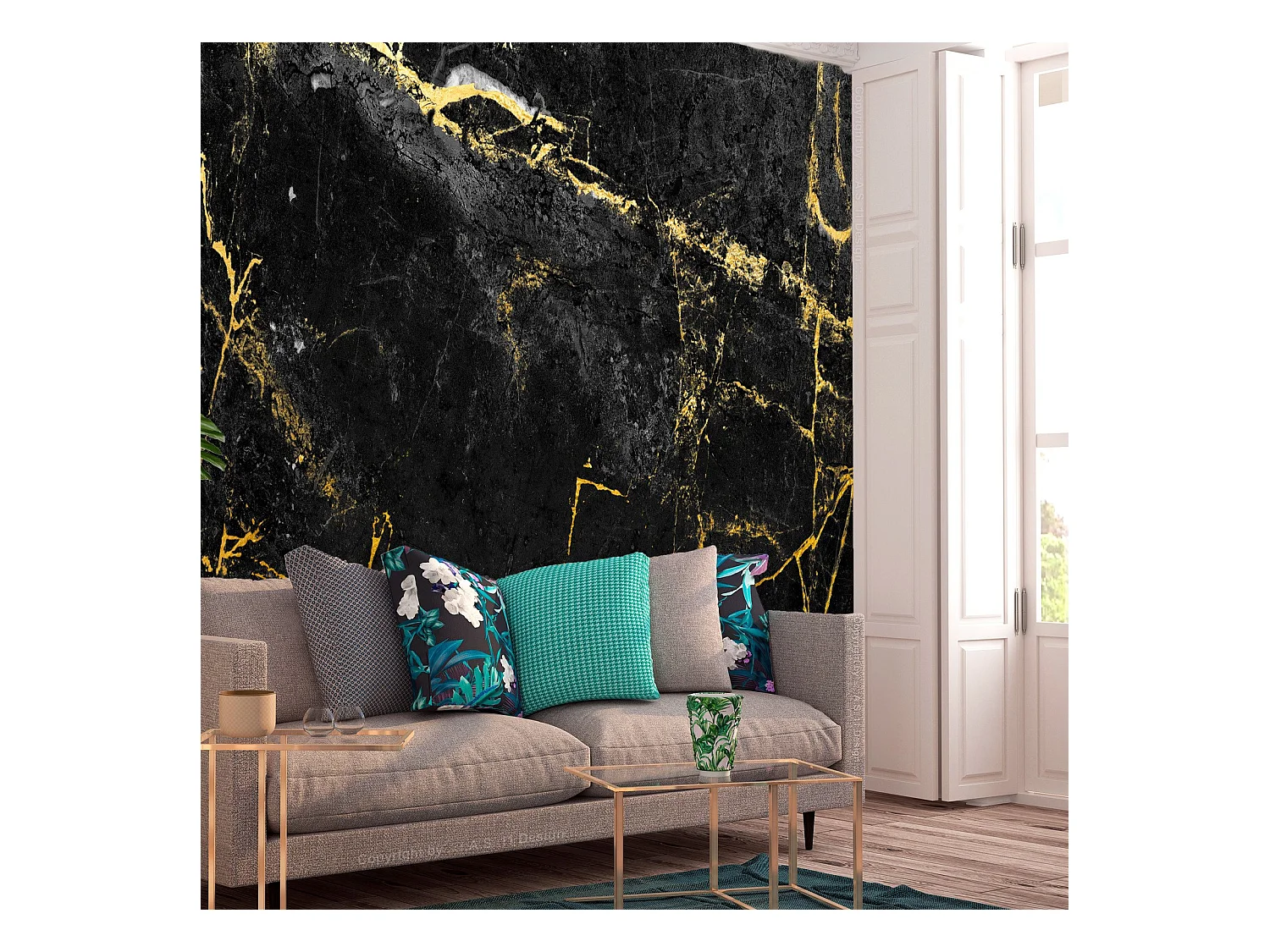 Papier peint Black Elegance - 450 x 315 cm
