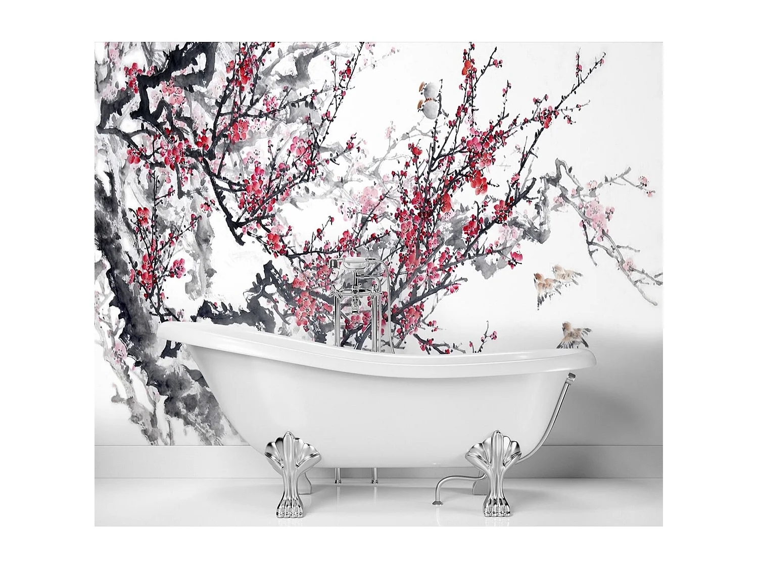 Papier peint fleurs de cerisier - 250 x 175 cm