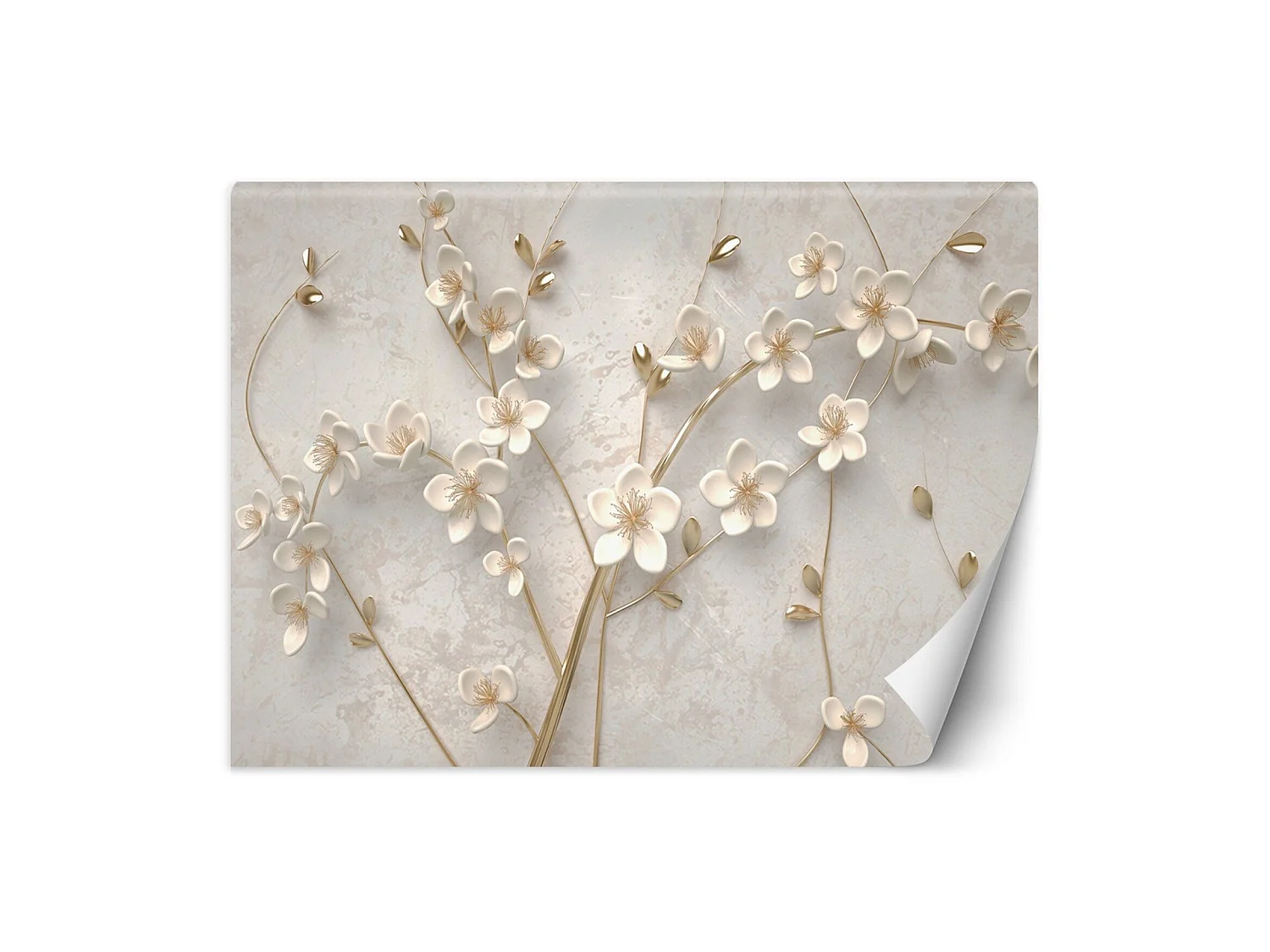 Papier peint fleurs sur les branches - 300 x 210 cm