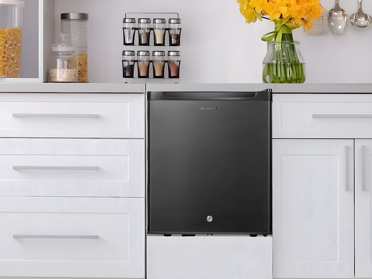 Mini bar thermoélectrique ultra-silencieux 26 DB - 38L - Porte réversible - Noir