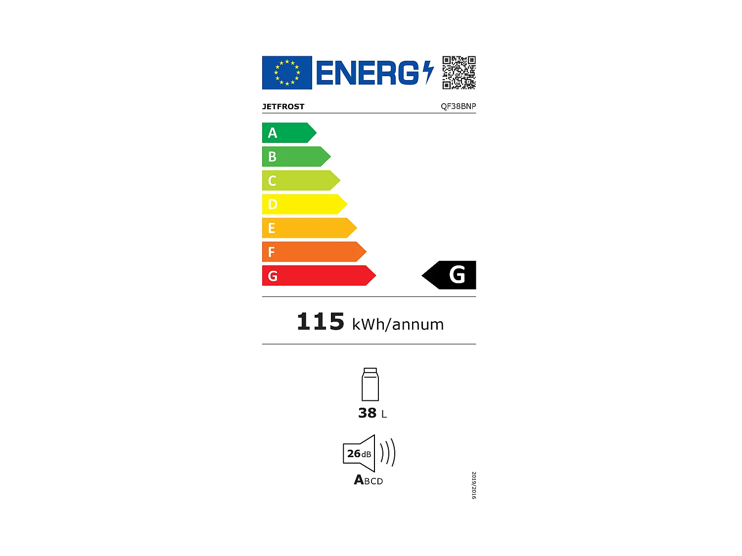 Mini bar thermoélectrique ultra-silencieux 26 DB - 38L - Porte réversible - Noir
