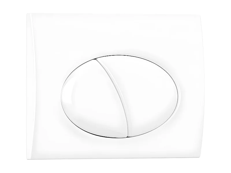 Plaque de commande pour WC avec double touche - Blanche - CERASUS
