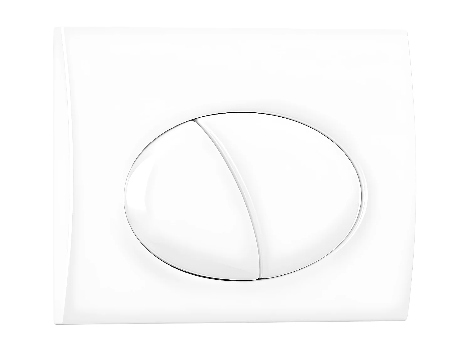 Plaque de commande pour WC avec double touche - Blanche - CERASUS