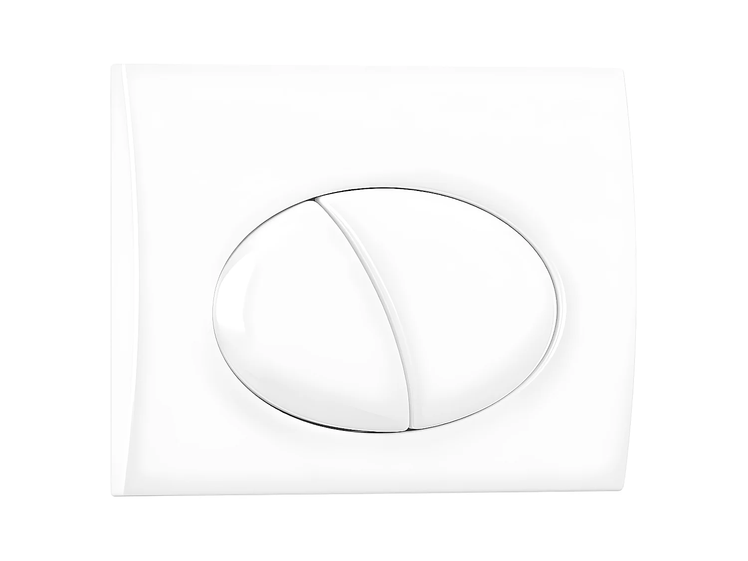 Plaque de commande pour WC avec double touche - Blanche - CERASUS