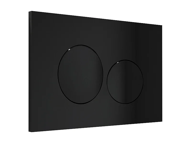 Plaque de commande pour WC avec double touche - Noir - OPULUS