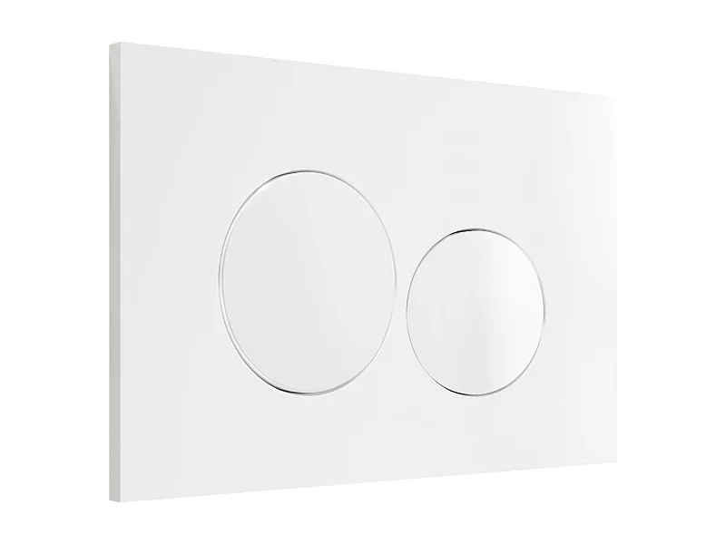 Placa de control para WC con doble pulsador - Blanco - OPULUS