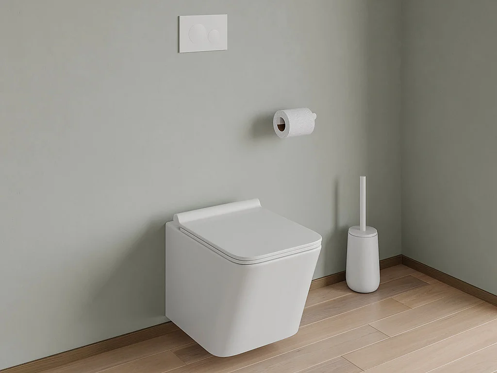 Plaque de commande pour WC avec double touche - Blanche - OPULUS