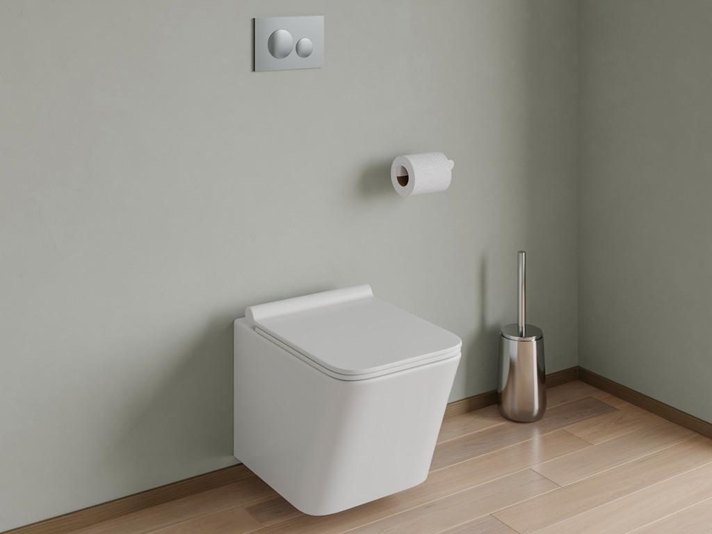 Plaque de commande pour WC avec double touche - Chrome - OPULUS