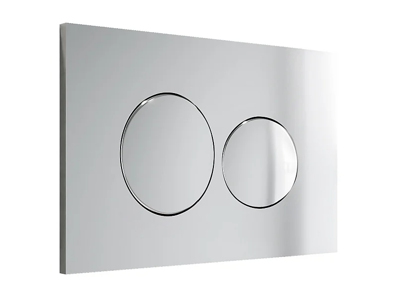 Plaque de commande pour WC avec double touche - Chrome - OPULUS