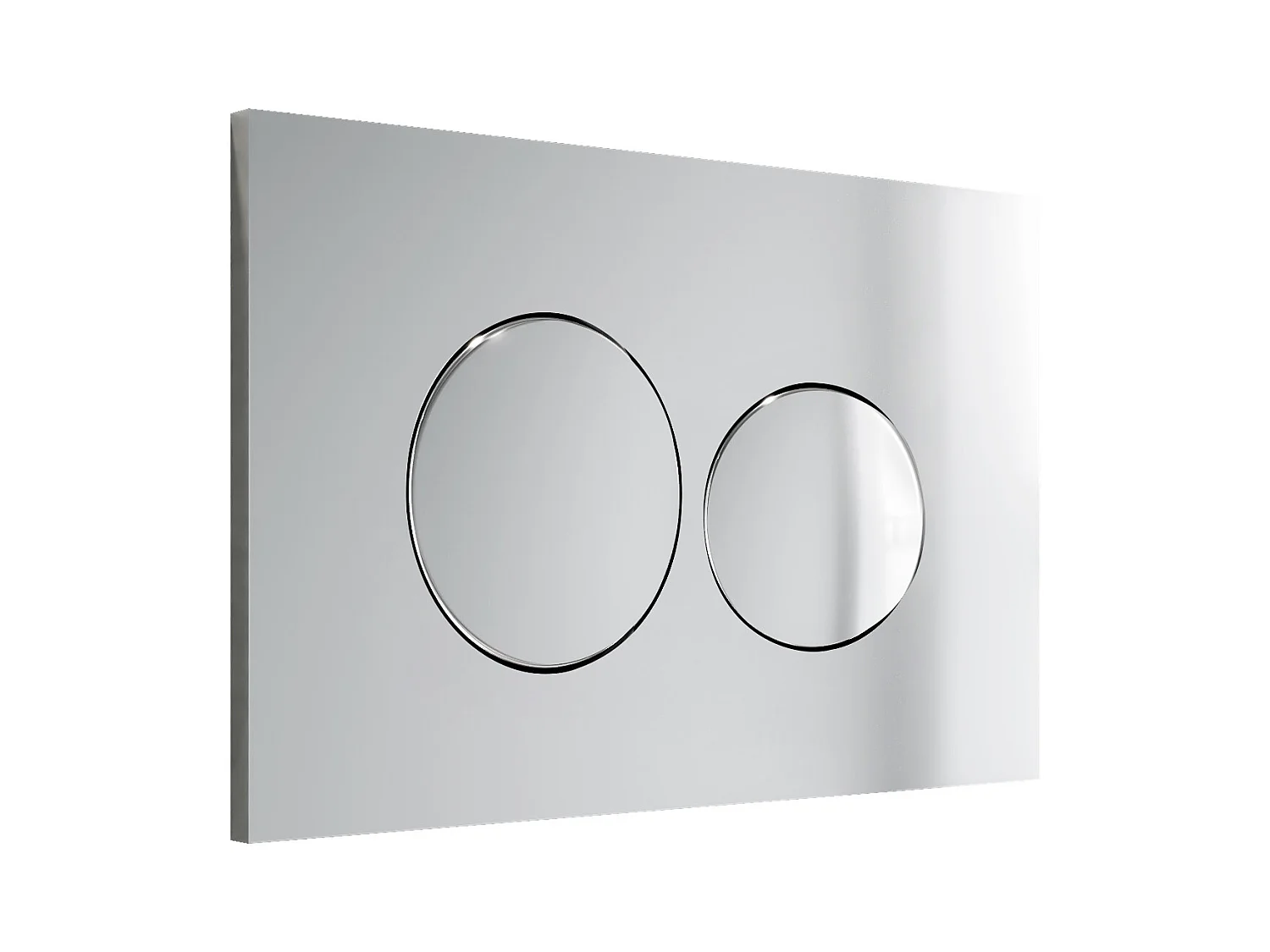 Betjeningsplade til toilet med dobbelt skyl - Krom - OPULUS