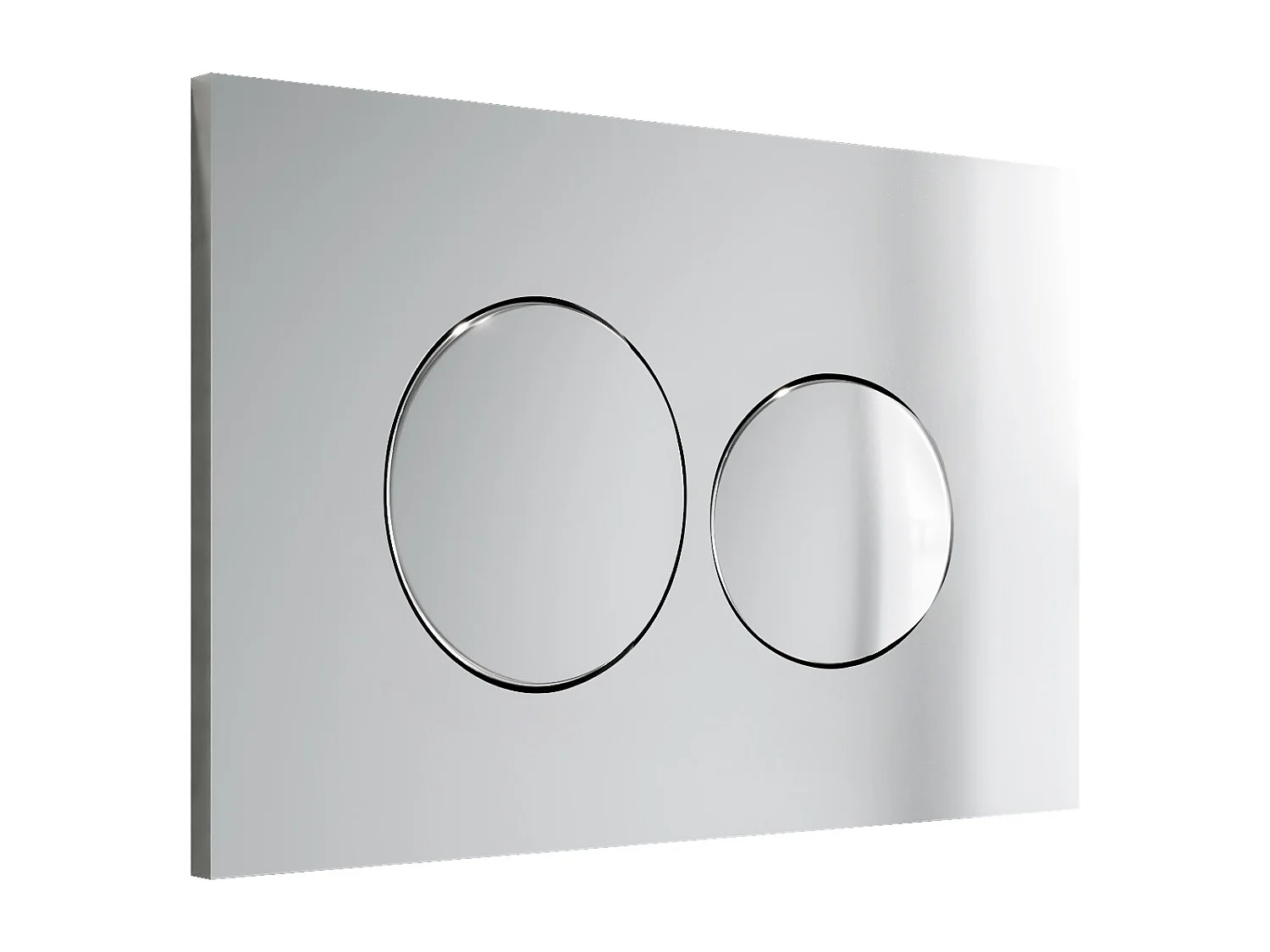 Plaque de commande pour WC avec double touche - Chrome - OPULUS