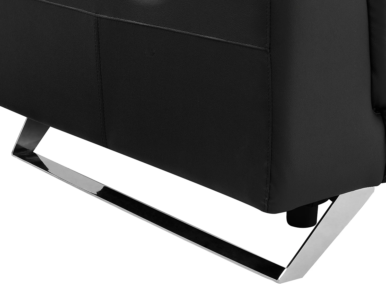 Sofá de 3 lugares articulado elétrico em pele de vaca preto - BREYT II