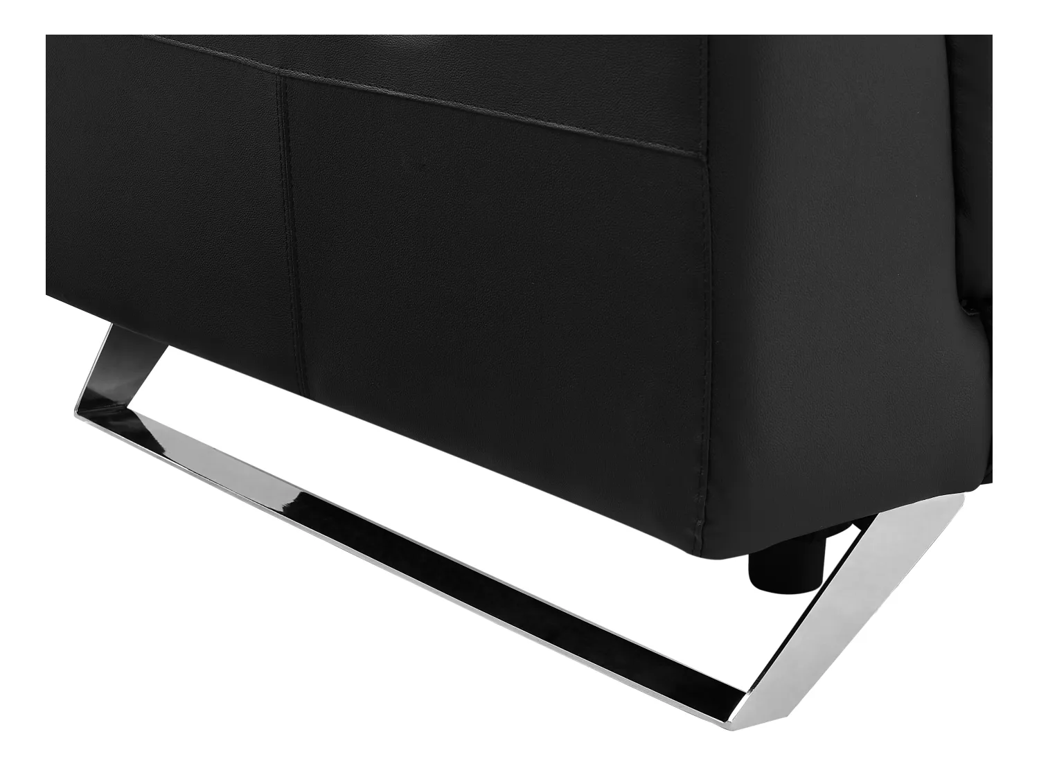 Relaxsofa 3-Sitzer elektrisch - Rindsleder - Schwarz - BREYT II