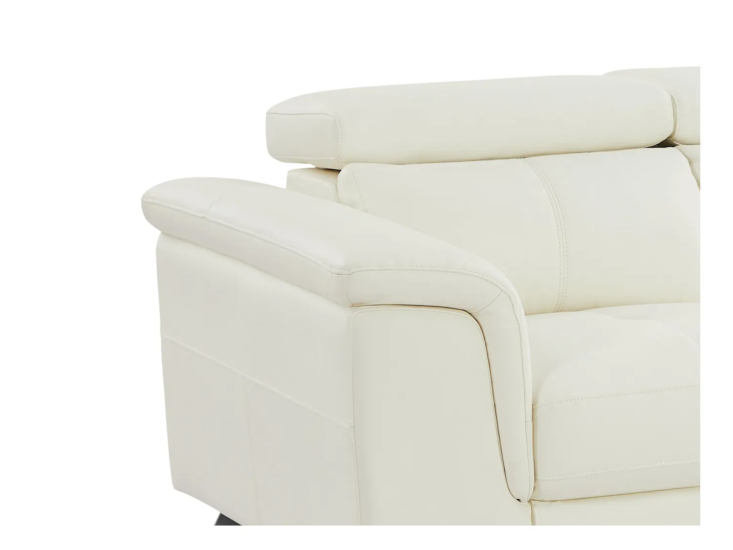 Sofa 2 plaatsen van witte koeienhuid BREYT II