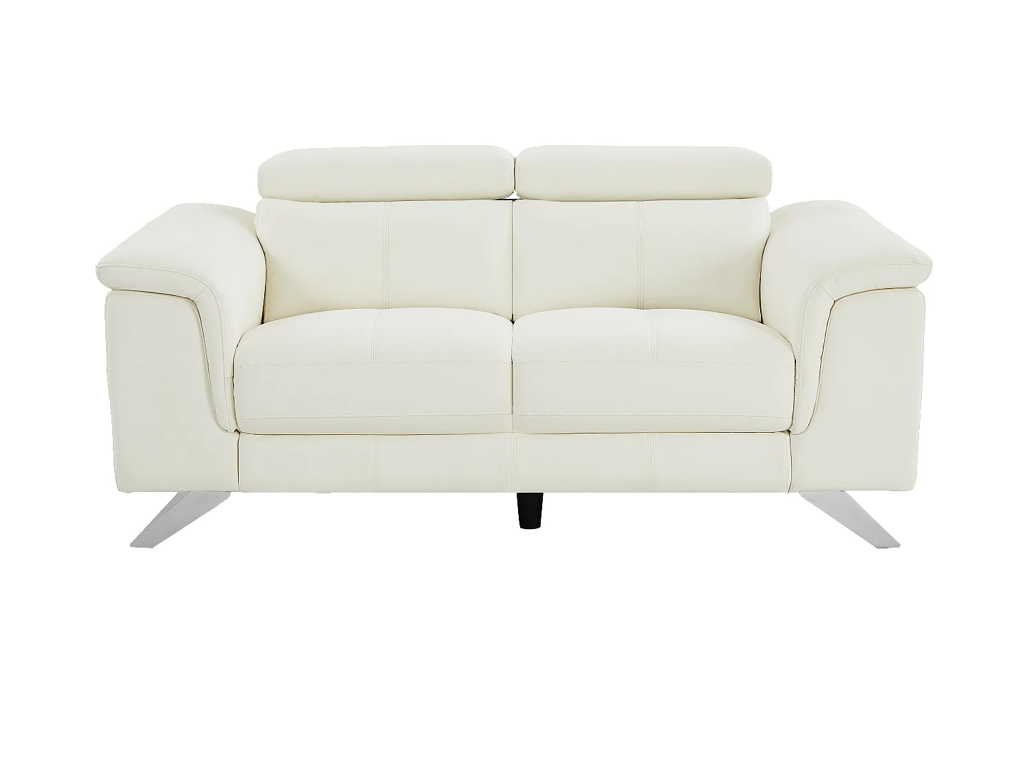 2-personers sofa i hvidt kalveskind BREYT II