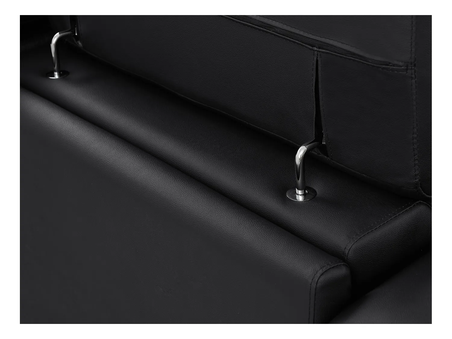 Sofá de 2 plazas de piel de becerro negro BREYT II