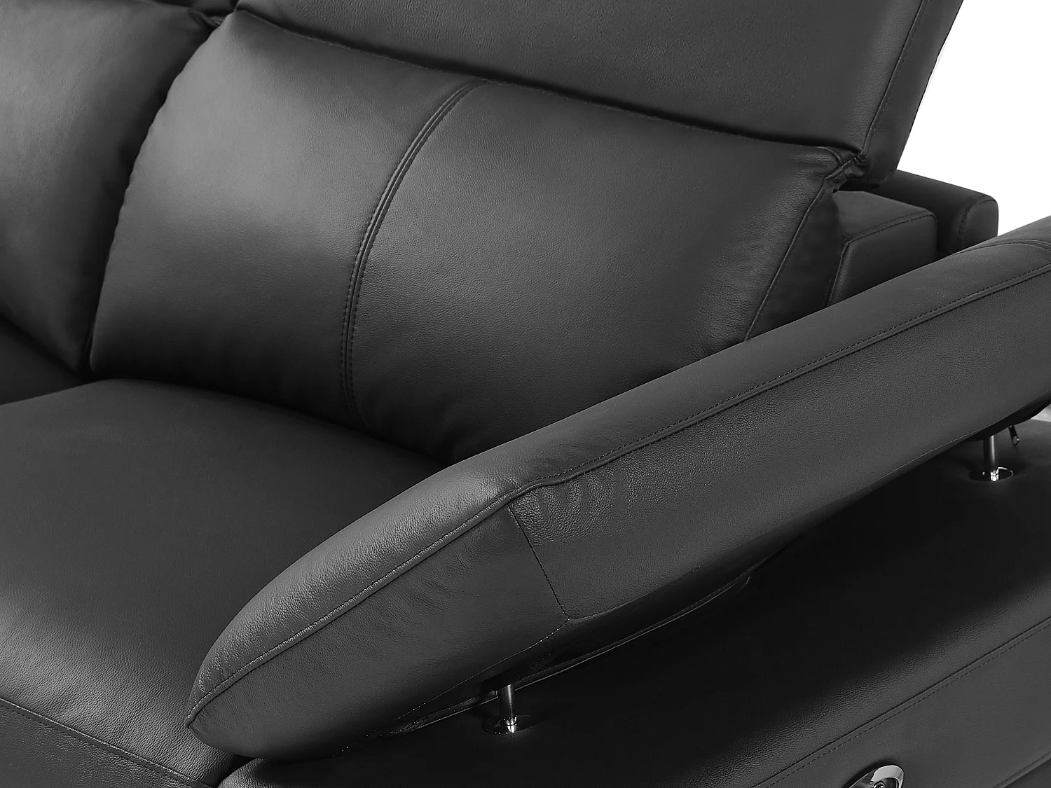 Elektrische relaxzitbank met hoek links van zwart vaarsleer PUNO II