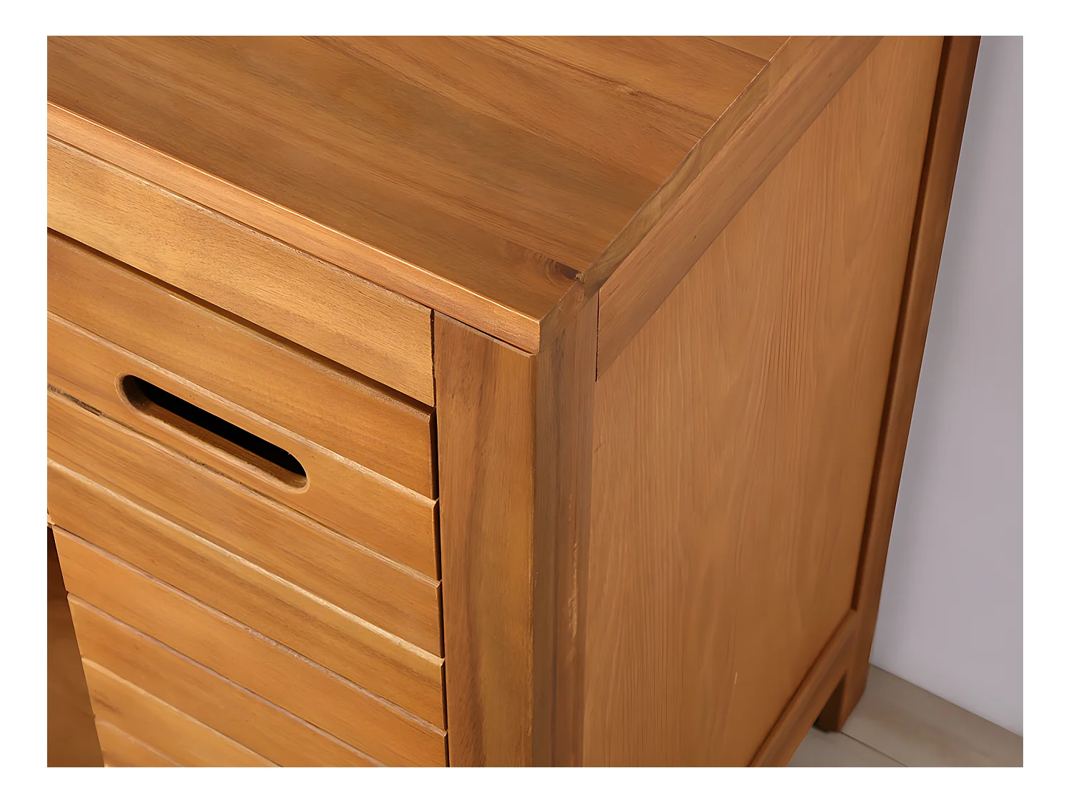 Waschbeckenunterschrank mit Einzelwaschbecken - Akazienholz - 90 cm - PULUKAN