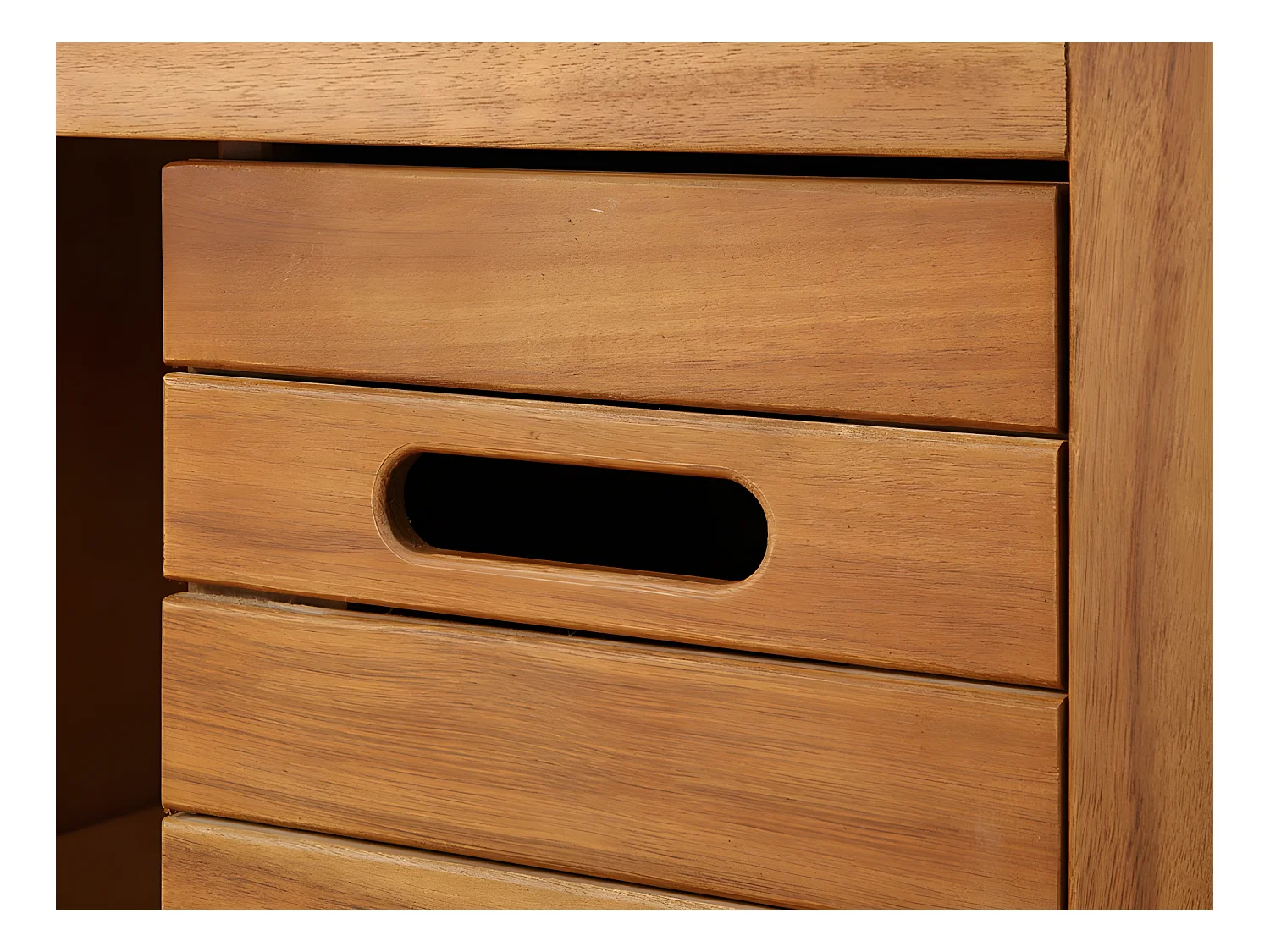 Waschbeckenunterschrank mit Einzelwaschbecken - Akazienholz - 90 cm - PULUKAN
