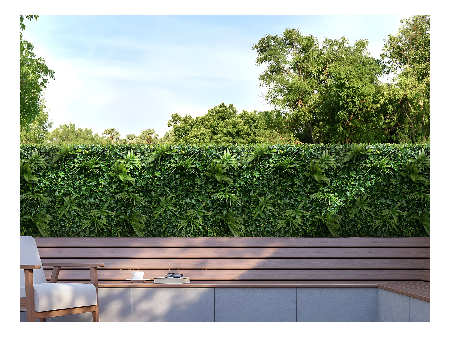 Synthetische groene begroeide muur - Pakket van 1m² - DELVIN