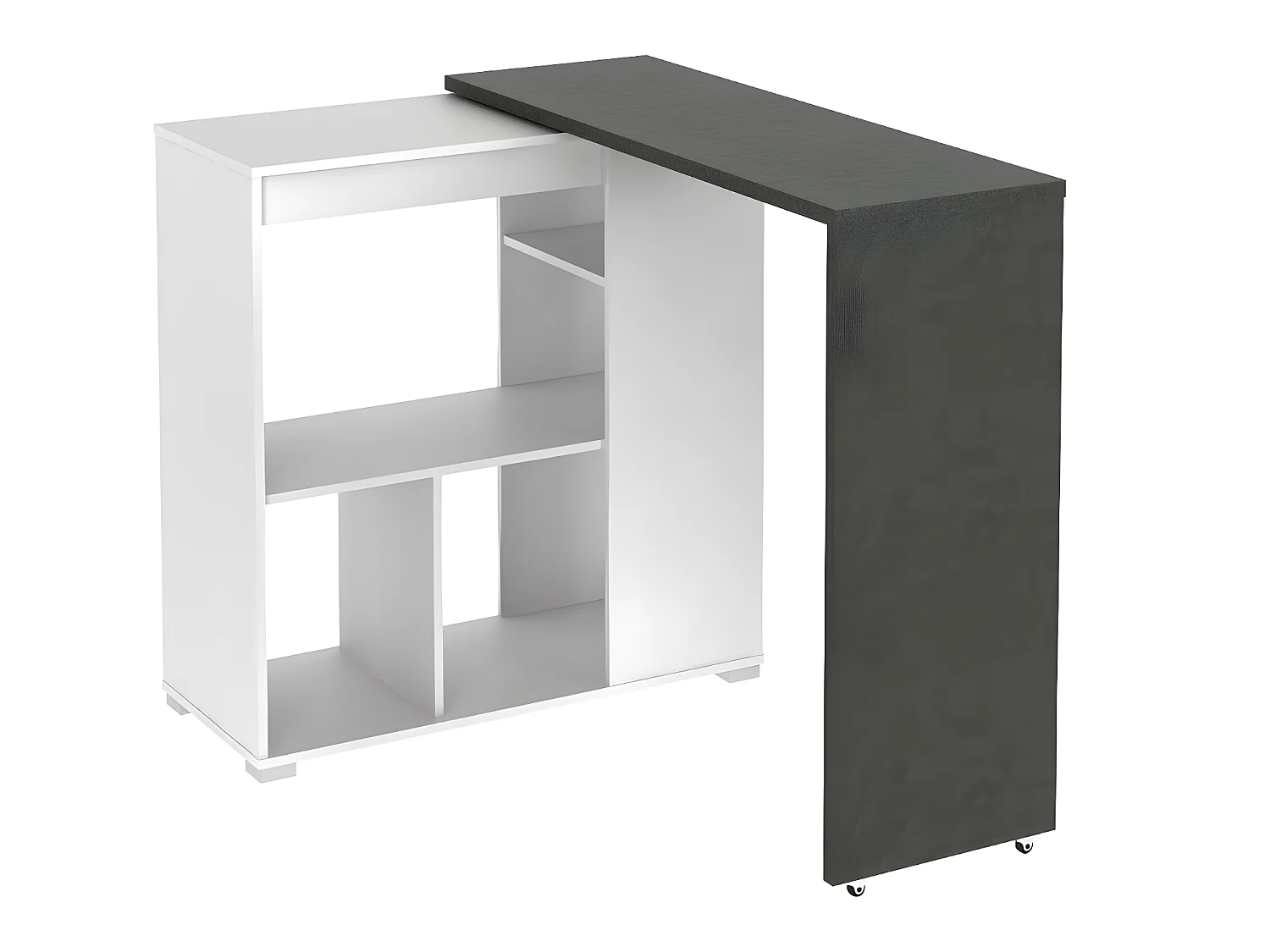 Set "Mobile bar": Mobile da bar SATURNE + 2 sgabelli da bar CALAS Bianco