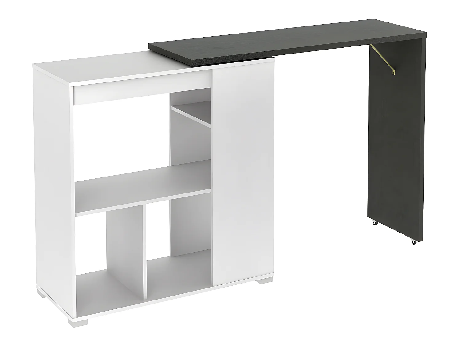 Set "Mobile bar": Mobile da bar SATURNE + 2 sgabelli da bar CALAS Bianco