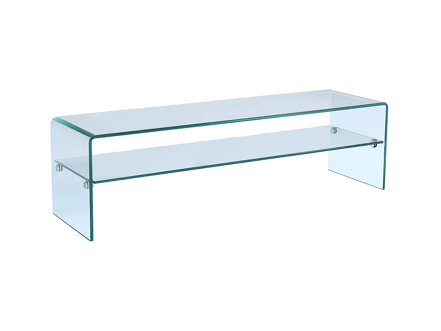 Ensemble Table basse + Meuble TV  - Verre trempé - Séjour design STILEOS