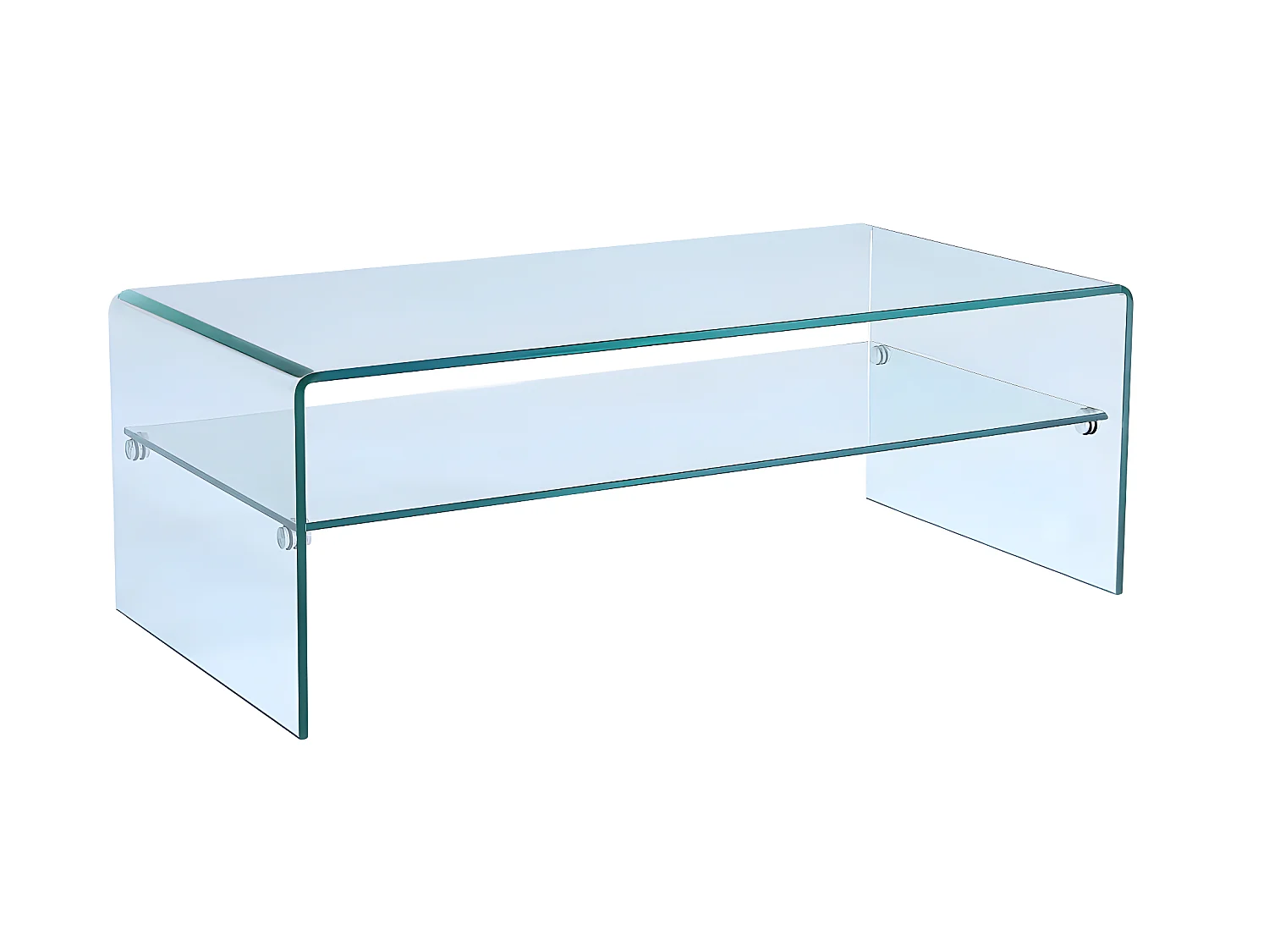 Ensemble Table basse + Meuble TV  - Verre trempé - Séjour design STILEOS