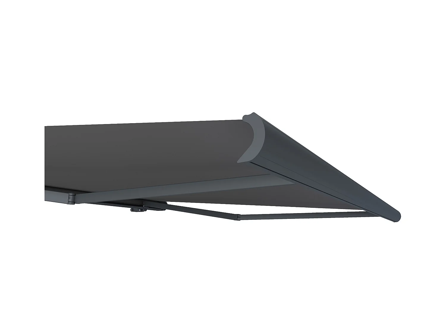 Tendone esterno motorizzato a LED con cassonetto integrale a 6 x 3, 5 m tessuto acrilico antracite GALAXA