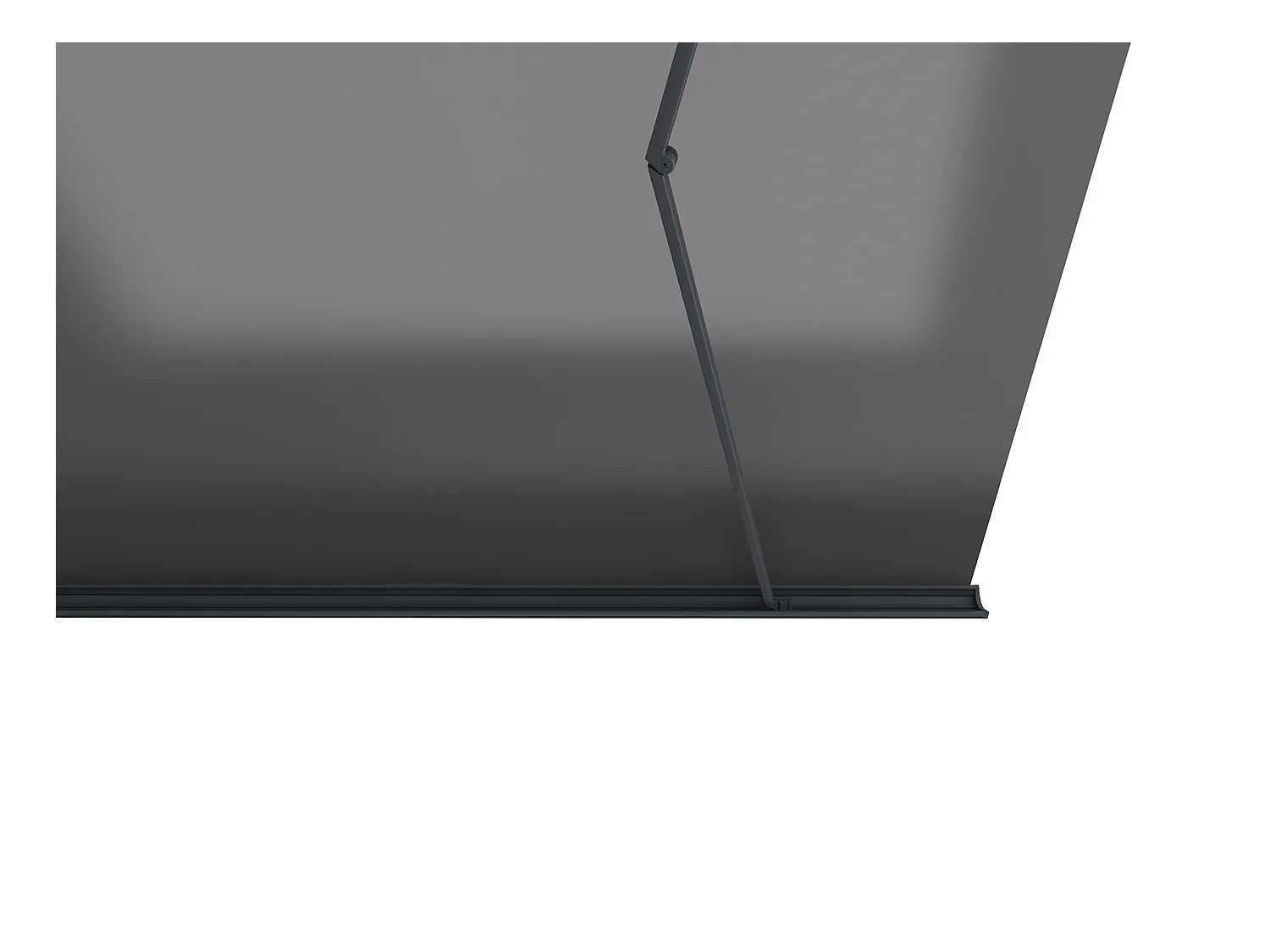 Tendone esterno motorizzato a LED con cassonetto integrale a 6 x 3, 5 m tessuto acrilico antracite GALAXA