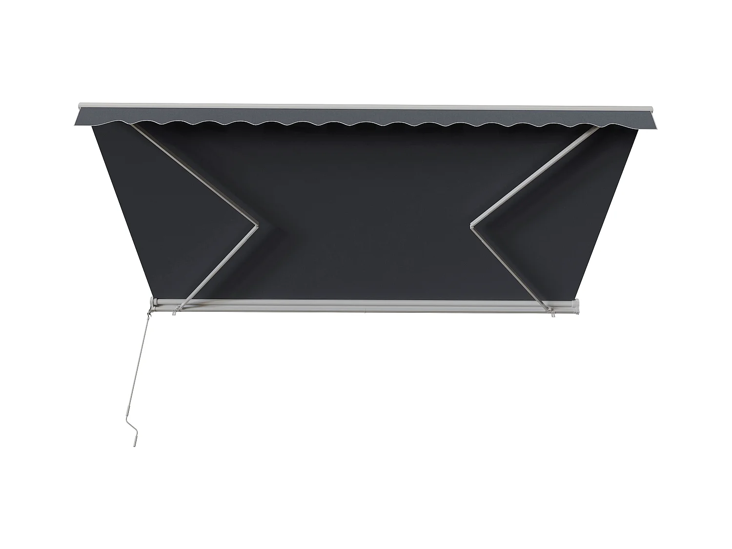 Store banne motorisé avec semi-coffre 4 x 3 m - anthracite - COFANA