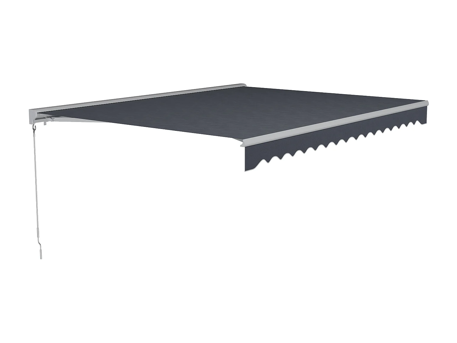 Toldo retrátil motorizado com semicaixa 4 x 3 m antracite - COFANA