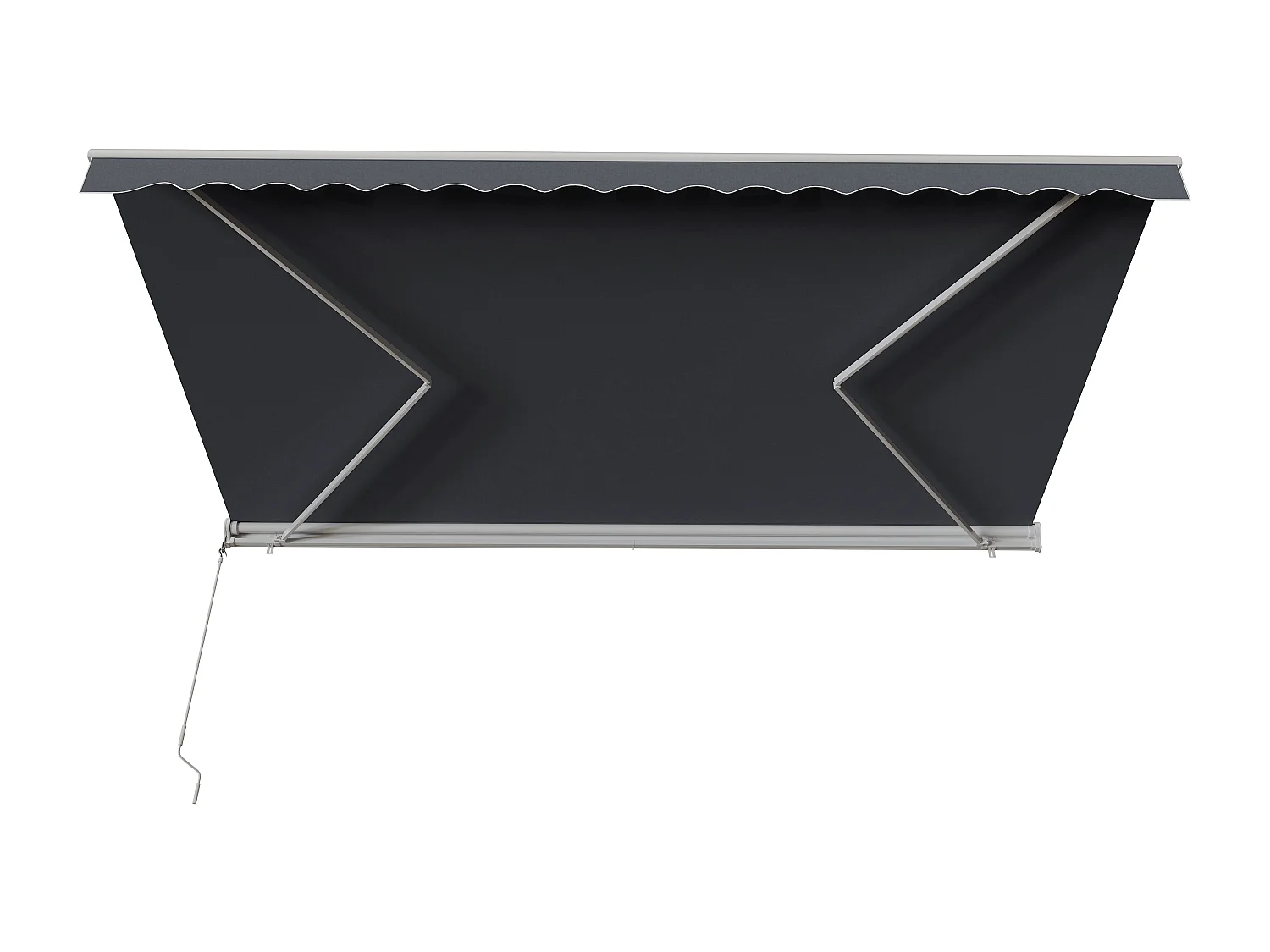 Toldo retrátil motorizado com semicaixa 5 x 3 m antracite - COFANA