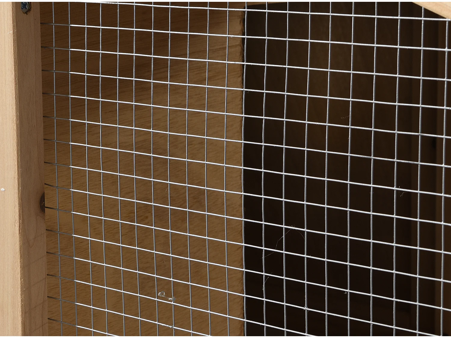 Poulailler en bois avec enclos - 4 poules - L. 173 x P.  64 x H. 108 cm - Naturel - LEVAS