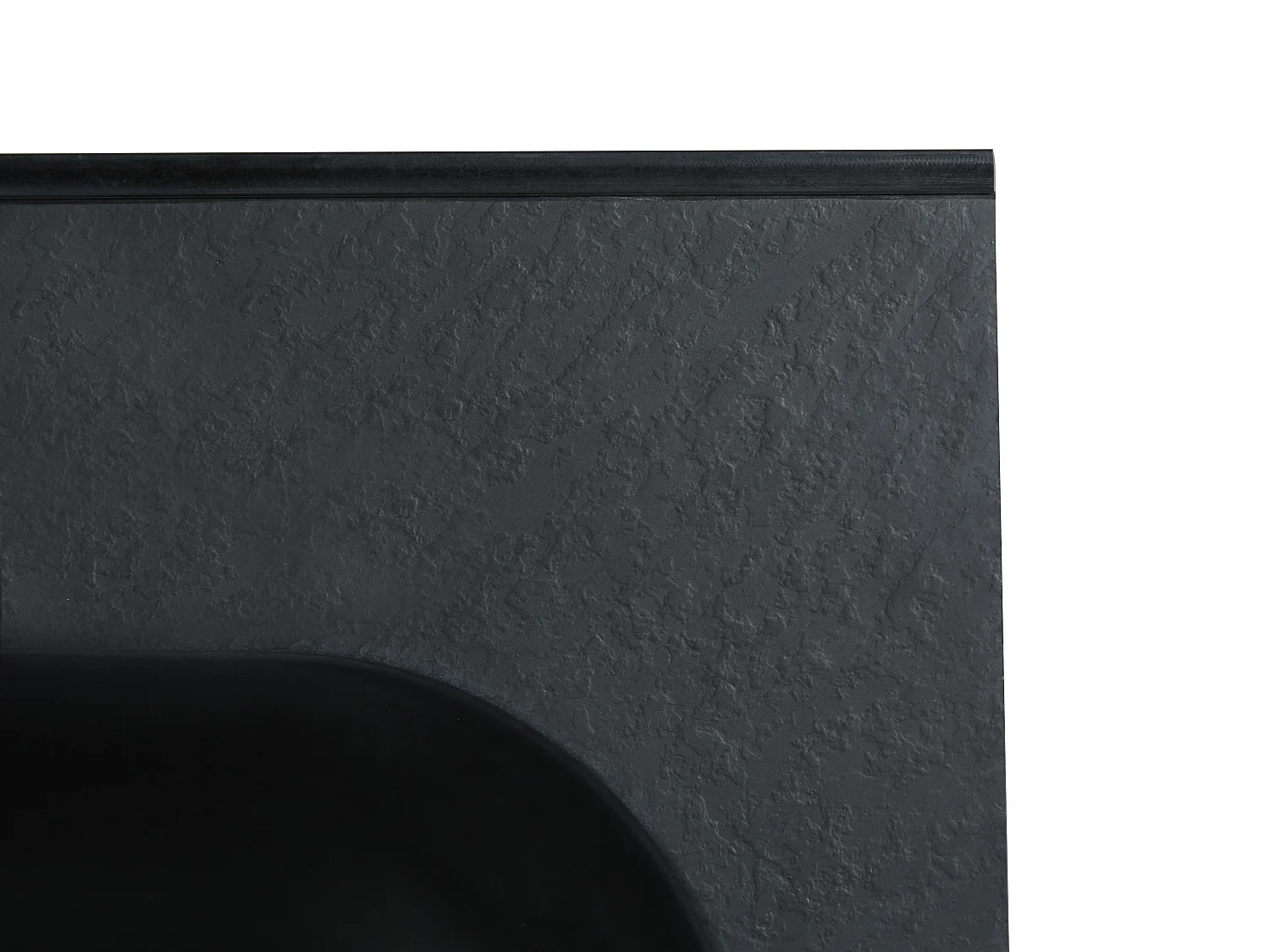 Inbouwwastafel in hars met steenlook - Zwart - L60 x B46 cm - OKIWA