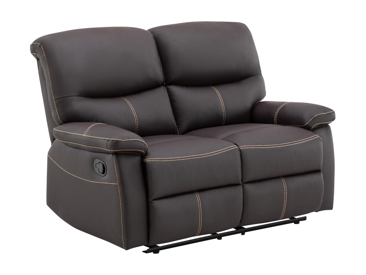 Relaxsofa 2-Sitzer - Kunstleder - Braun - CANBY günstig online kaufen