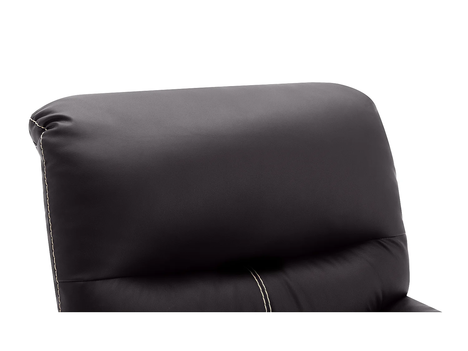 Sillón relax de piel sintética marrón CANBY