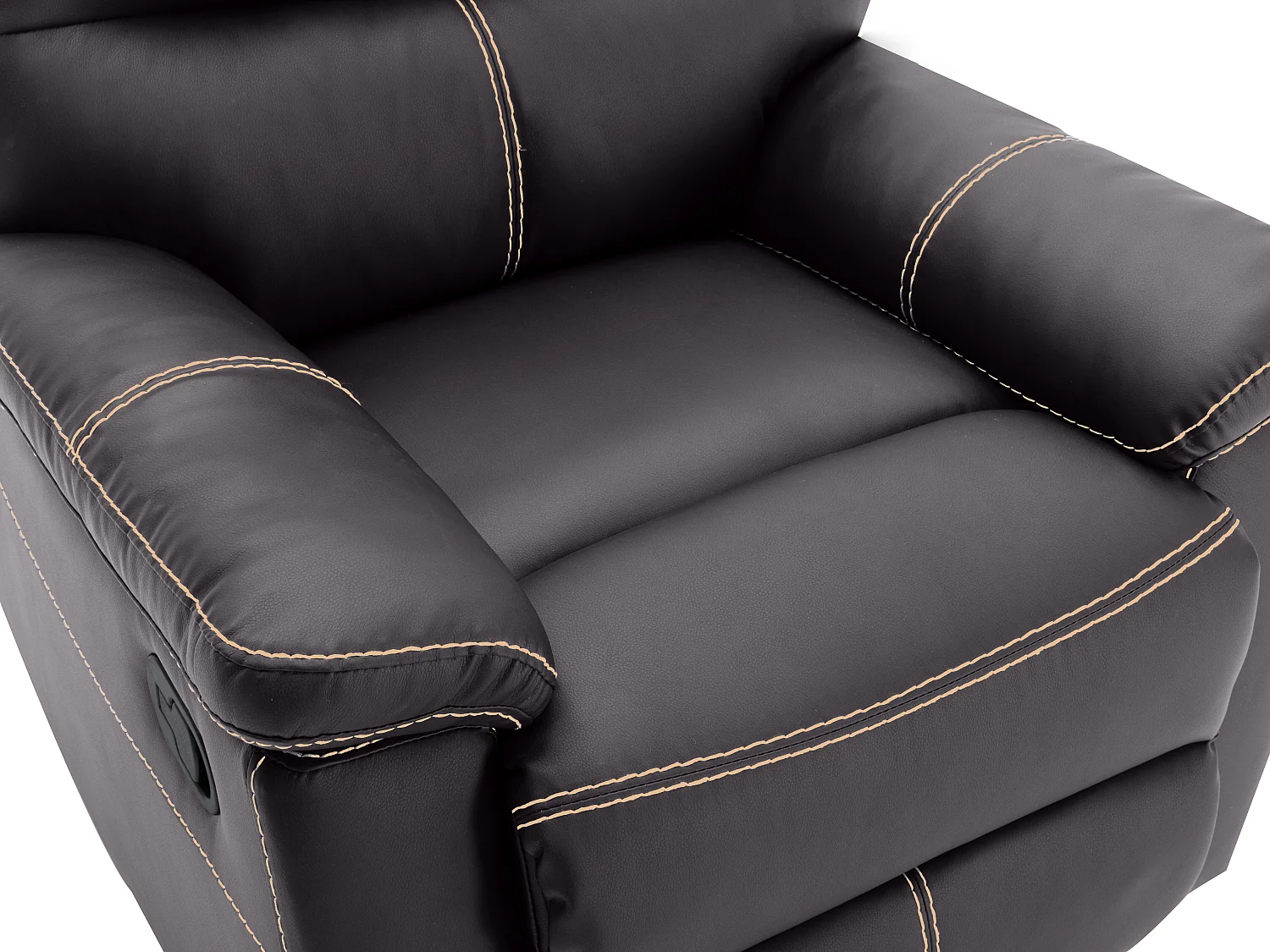 Relaxsessel - Kunstleder - Braun - CANBY