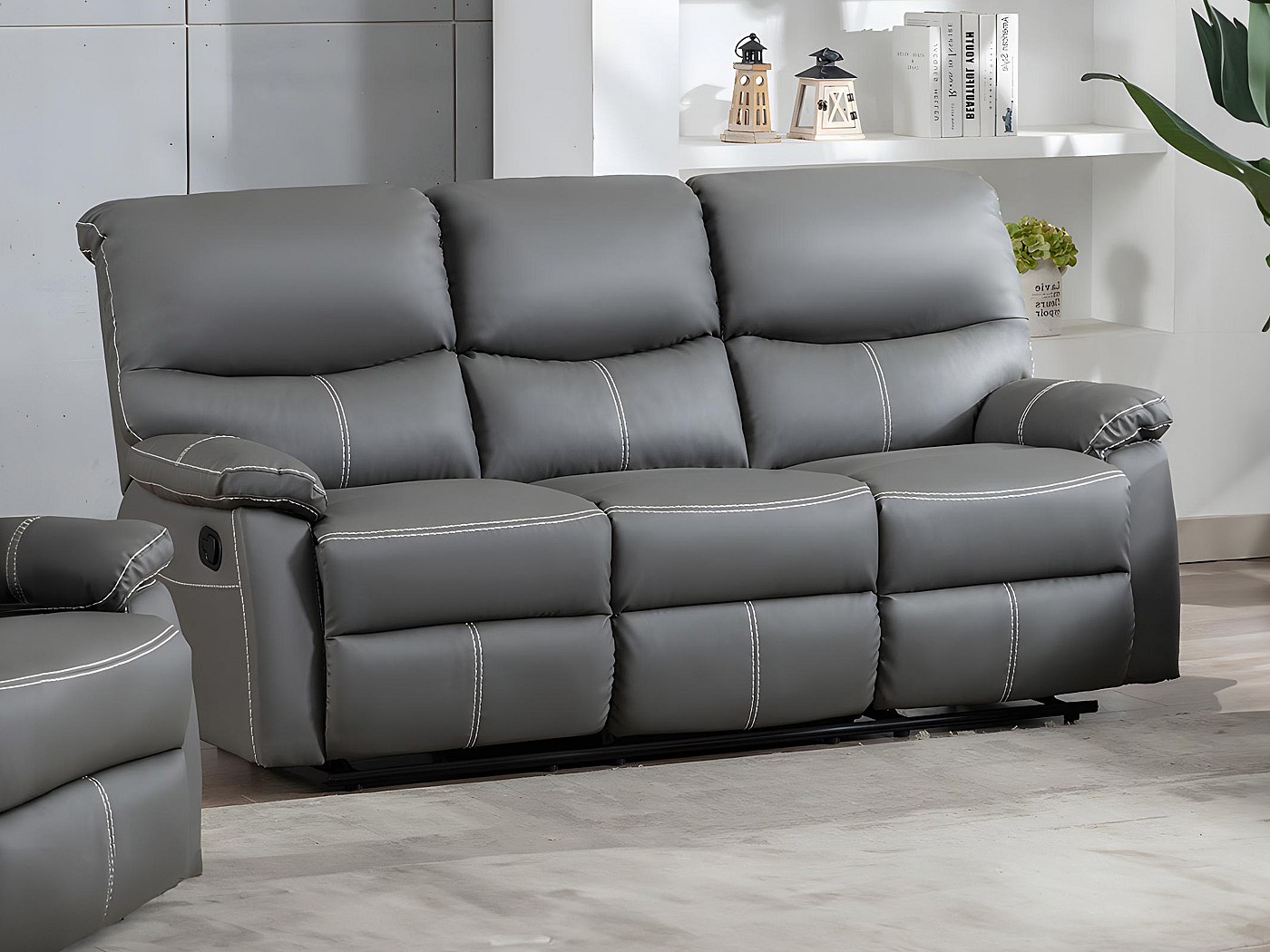 Divano 2 Posti 145x78x95 cm in Tessuto Grigio | Leroy Merlin